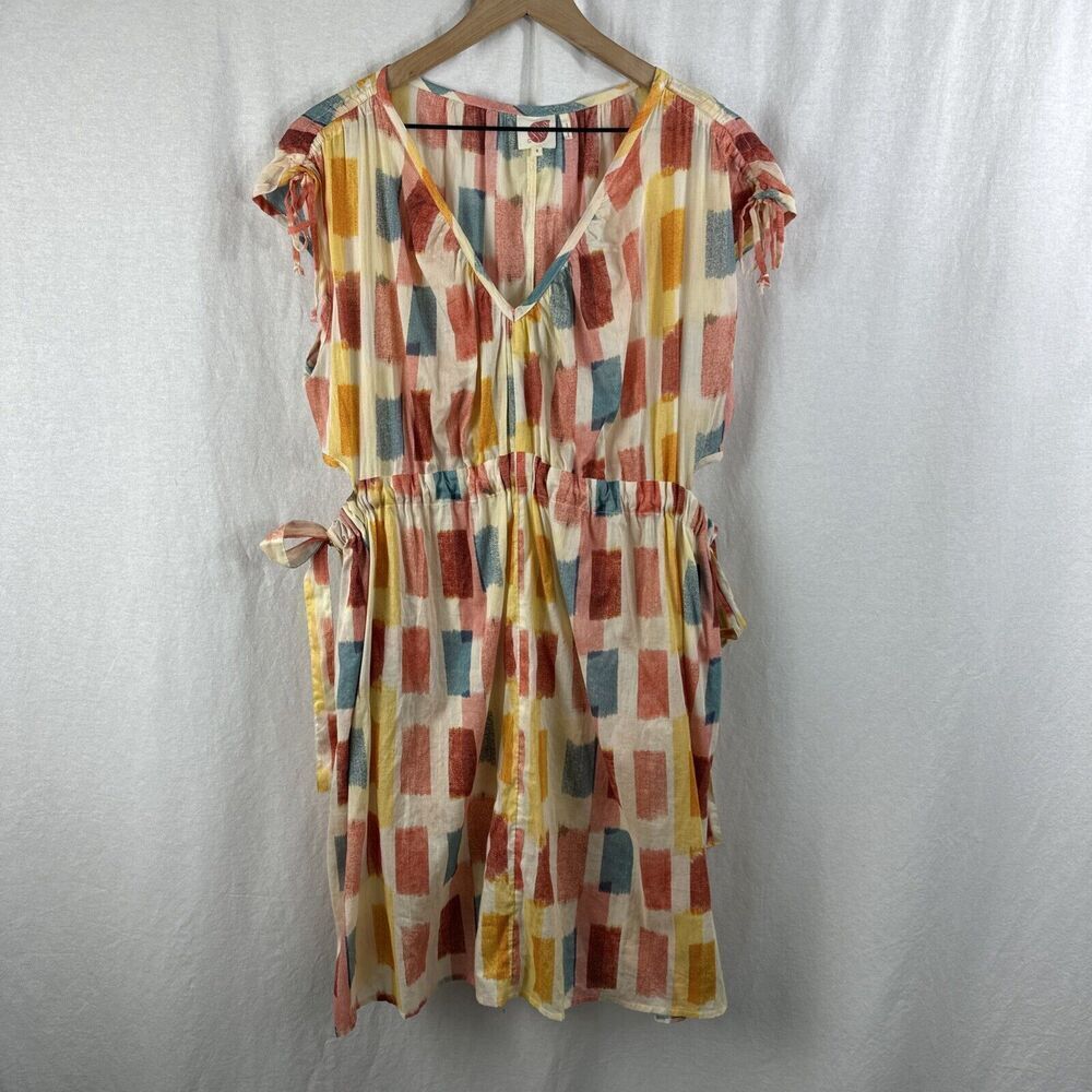 Lilka Anthropologie Painters Palette Beach Coastal Boho Dress Cutout Womens S